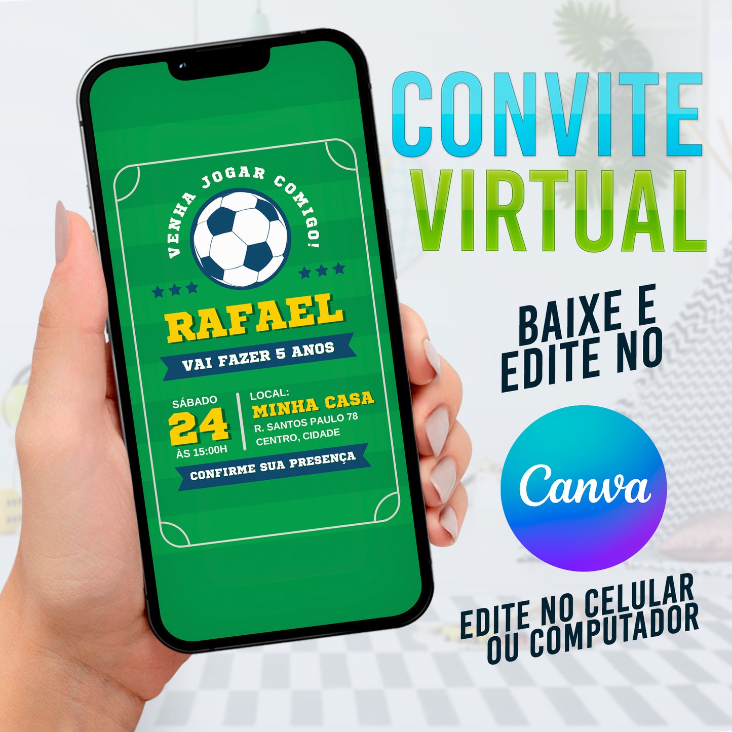 Convite Virtual Futebol. Convite Futebol. Convite Flamengo. Convite Corinthians.