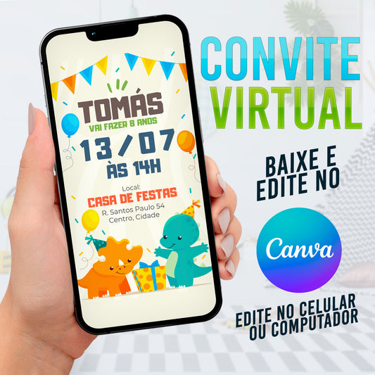 Dinossauro. Convite Virtual Dinossauro. Convite Dinossauro. Convite Dinossauro. Convite Dinossauro. Dino Baby. 0013